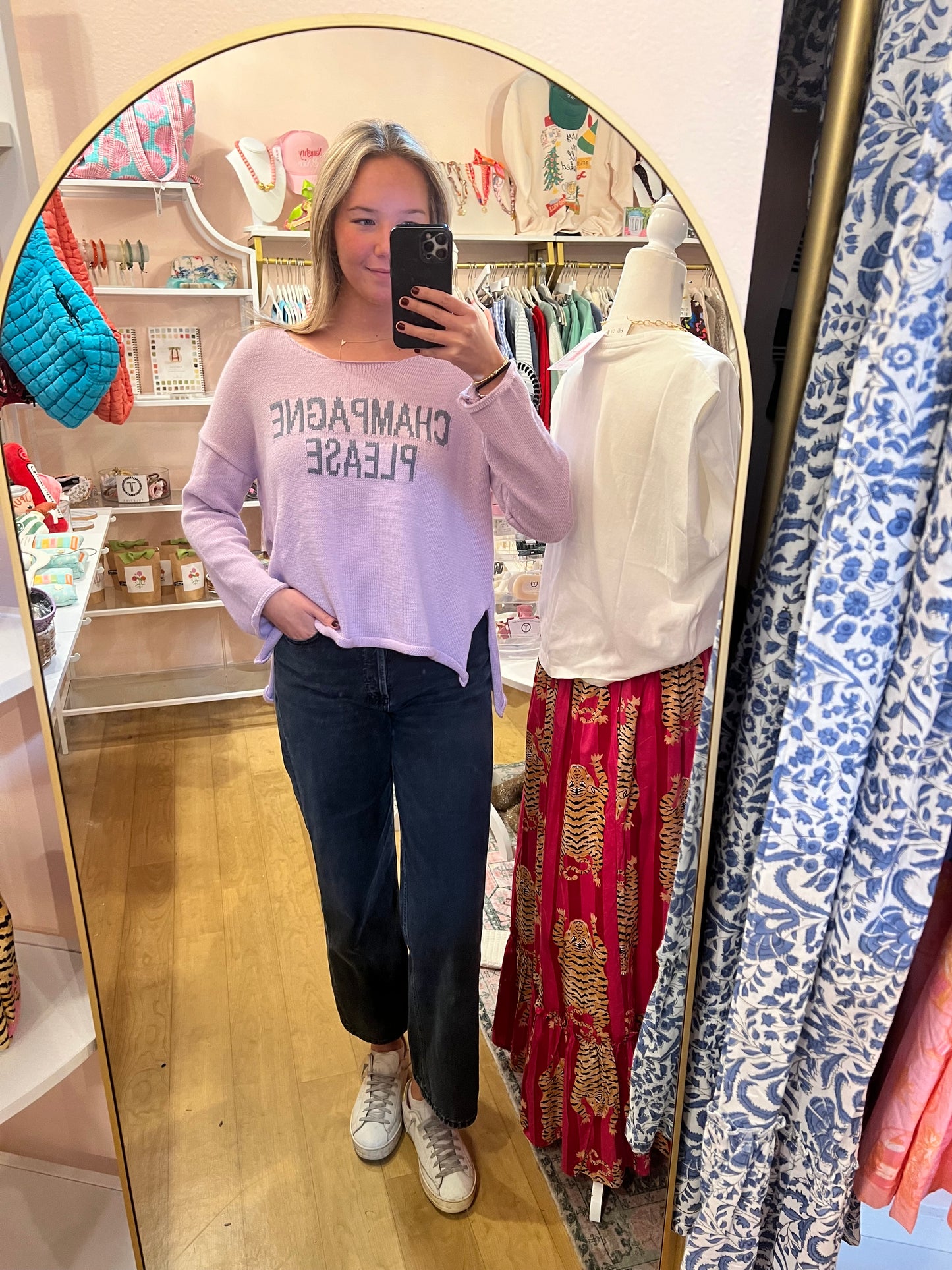 Purple Champagne Please Sweater