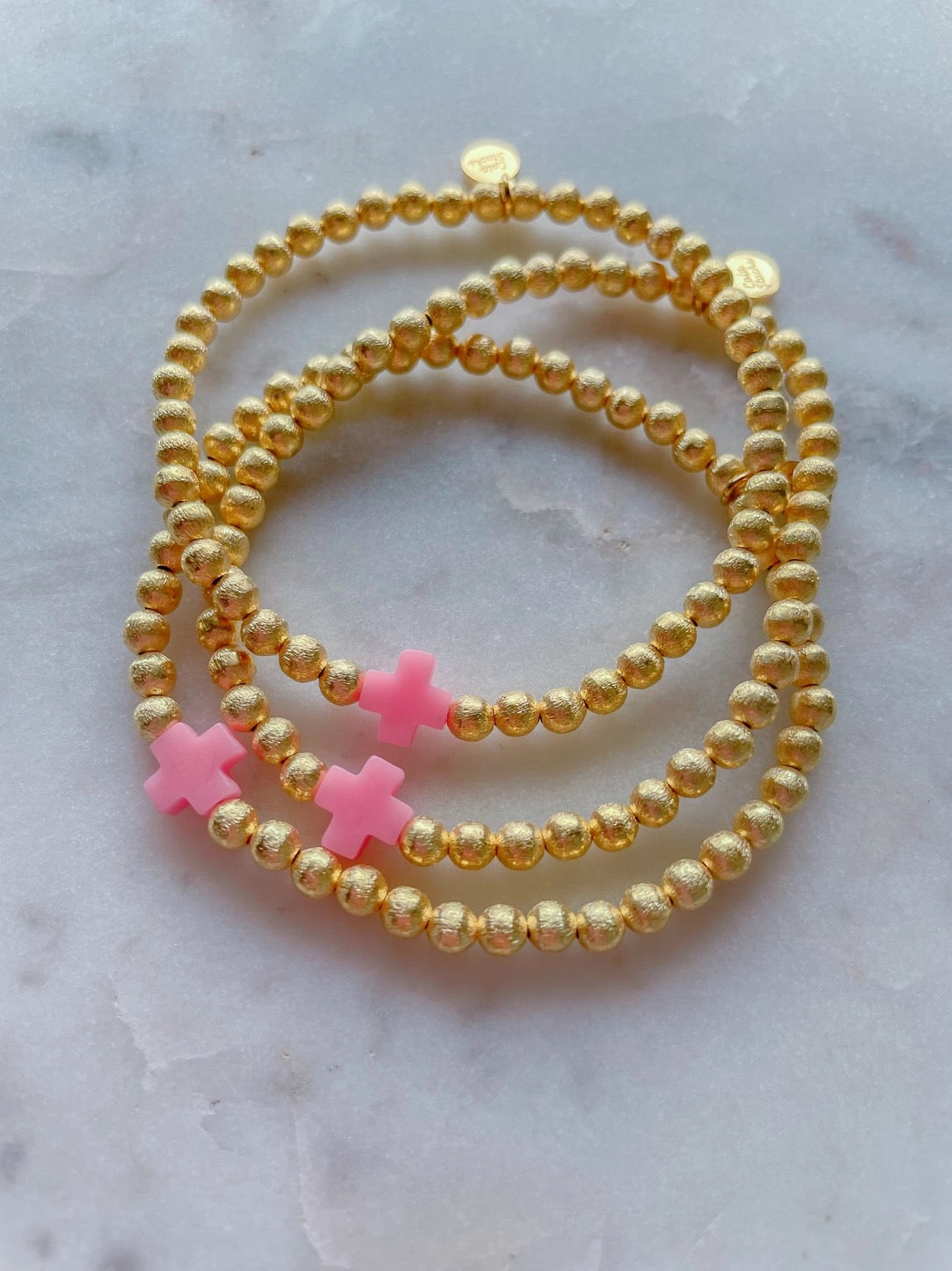Colored Cross Bracelet White