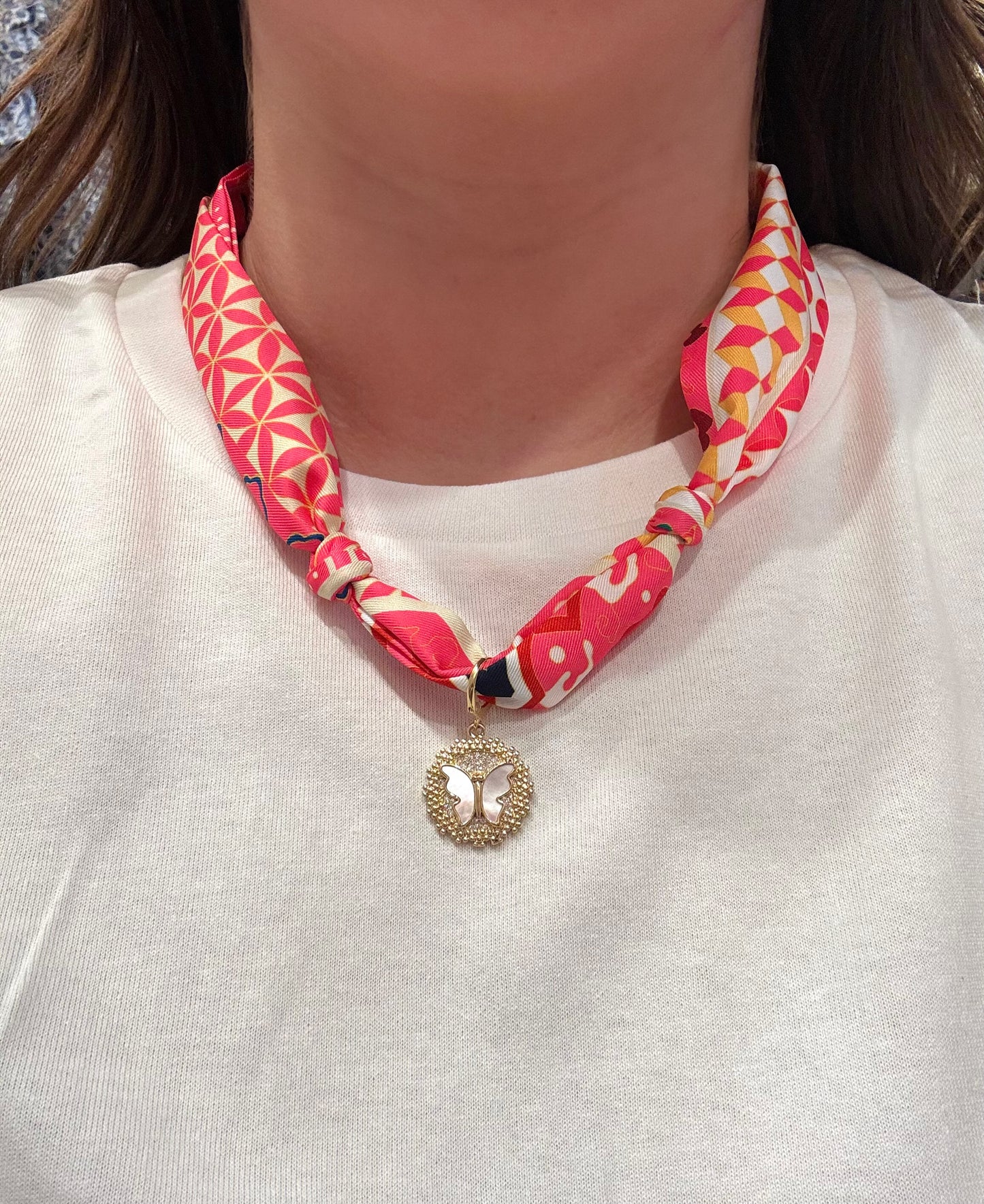 Butterfly Scarf Necklace