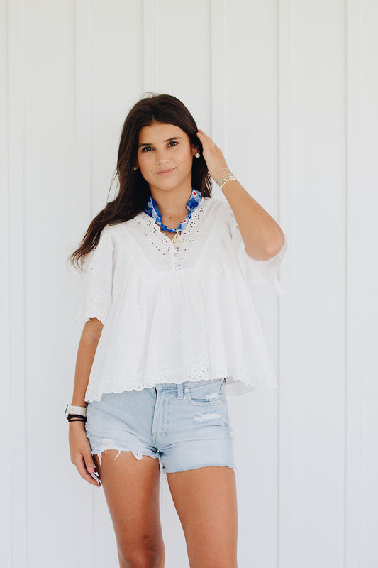 White Bloom Blouse
