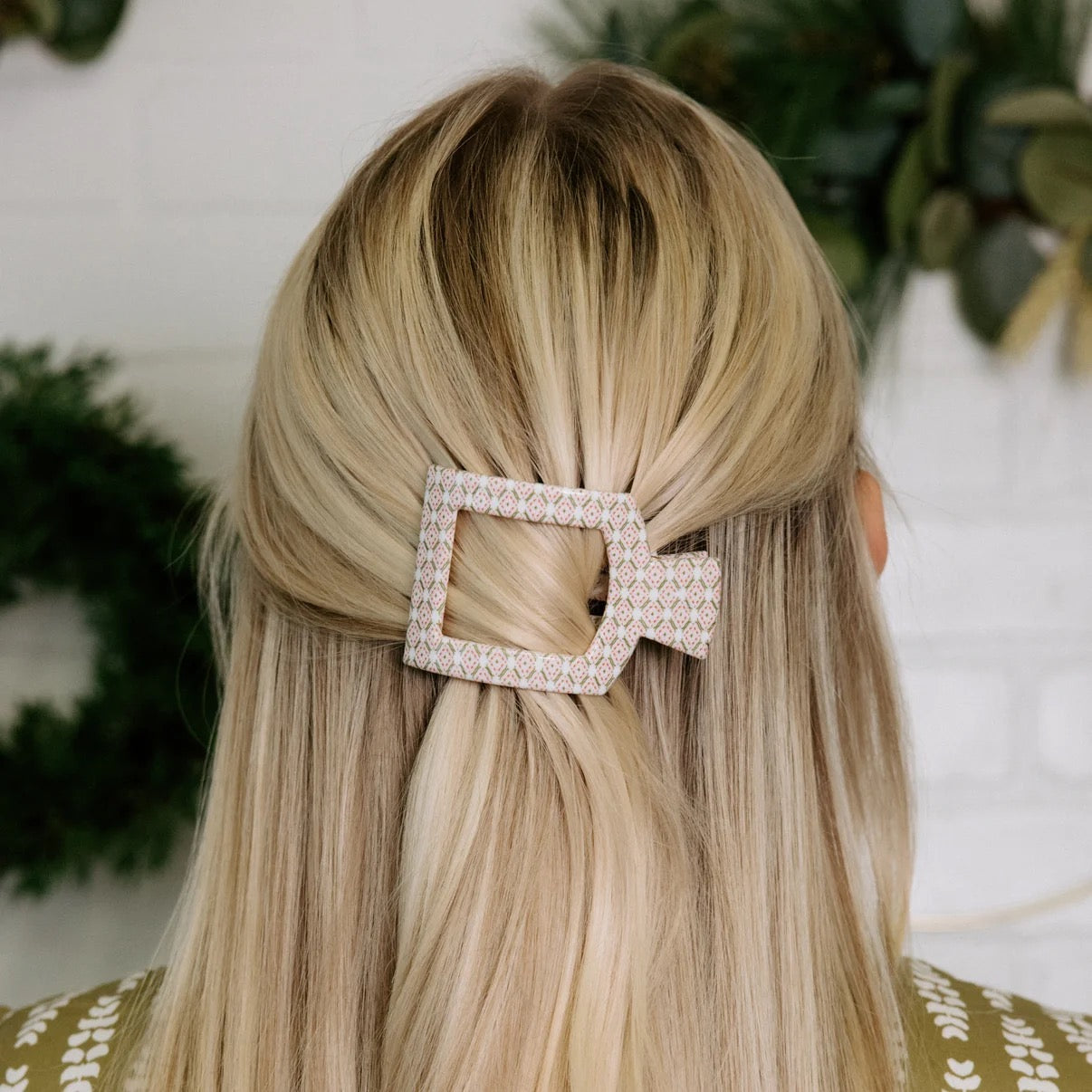 Pine & Pearl Large Flat Square Hair Clip