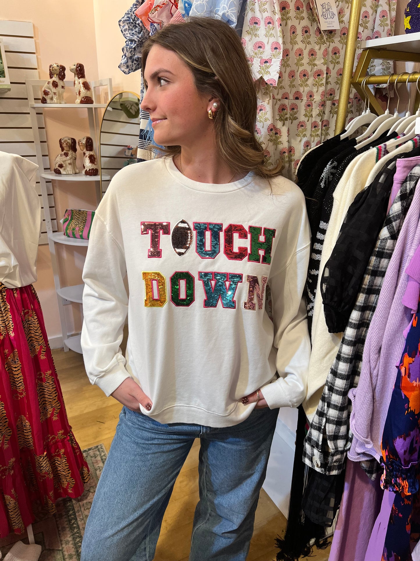 Sequin Touchdown Sweater