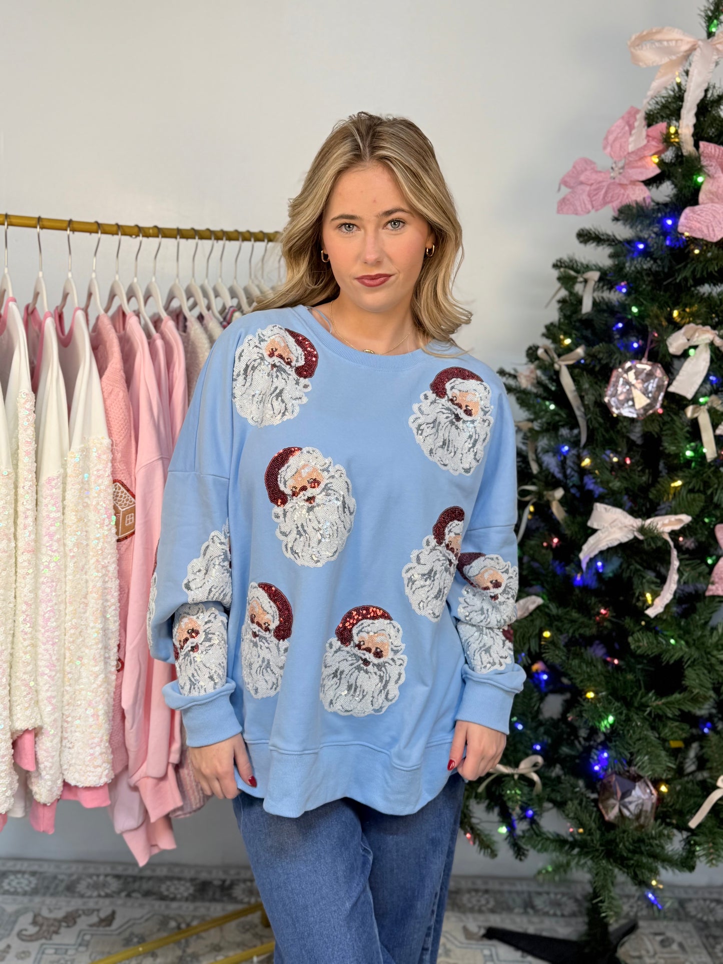 Santa Blues Pullover