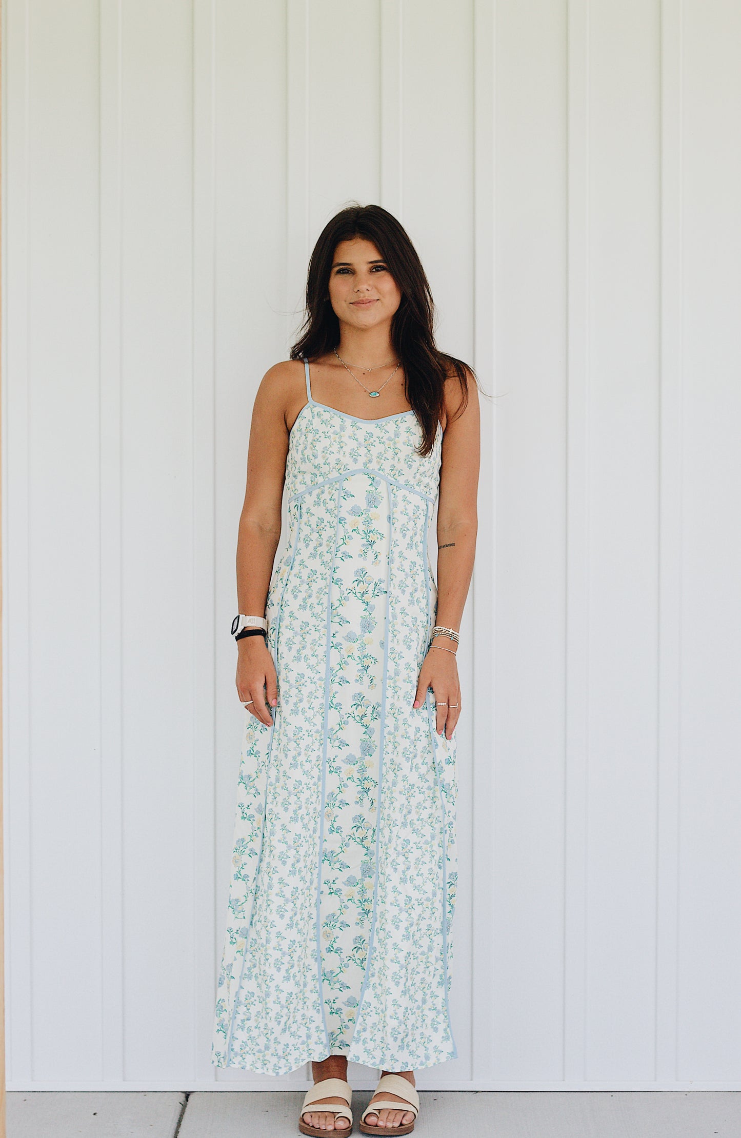 Patchwork Floral Summer Maxi Sleeveless Dress