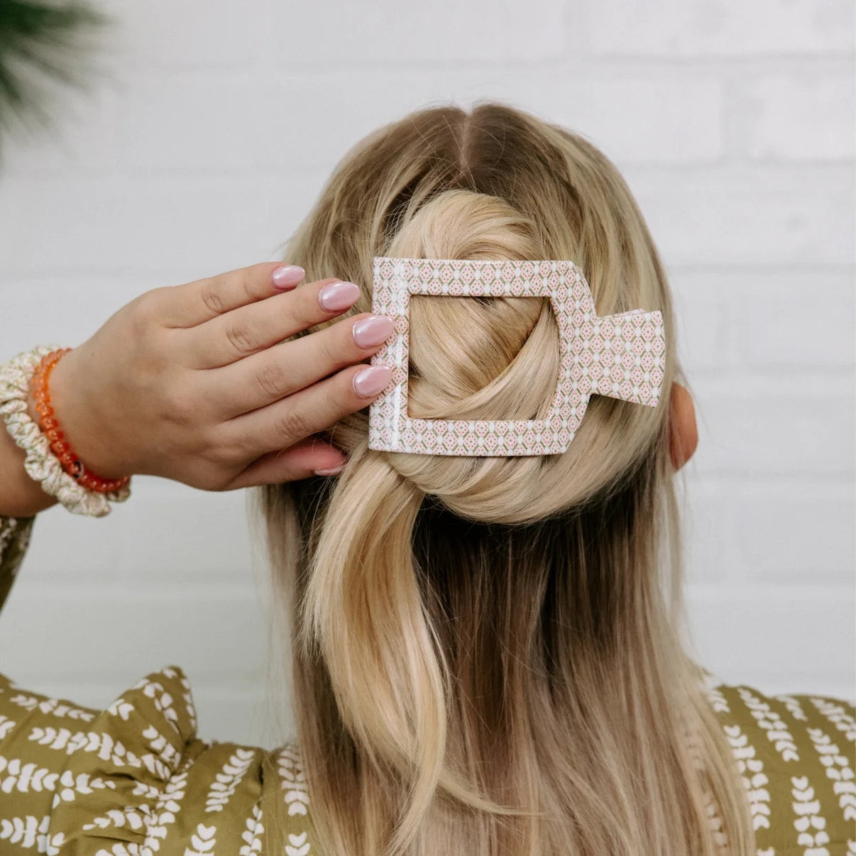 Pine & Pearl Large Flat Square Hair Clip